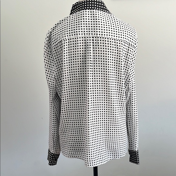Funky Basics Black and White Polka Dot button down Shirt - Picture 4 of 5